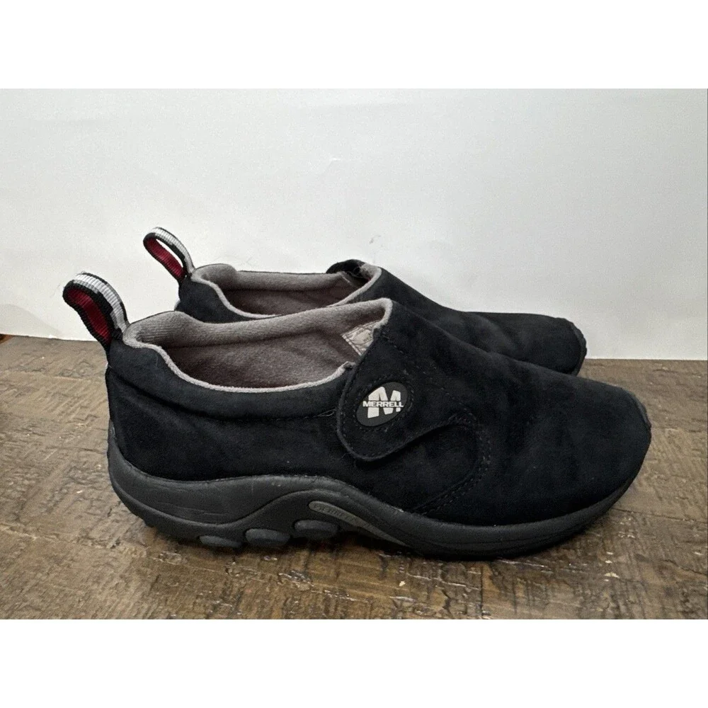 Merrell Men's Jungle Moc Black Size 9 Winter Snow Suede Leather